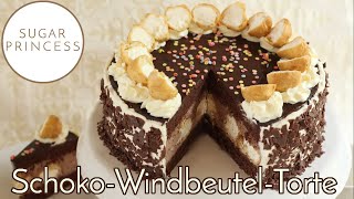 Traumhaft leckere SchokoWindbeutelTorte  Rezept von Sugarprincess [upl. by Ayo]