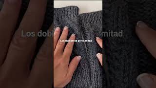 short ✅ Mitones Ciro a dos agujas dosagujas knitting guantesdosagujas mitonesdosagujas mitones [upl. by Philipines]