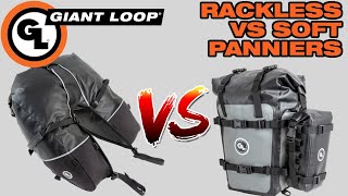 Rackless Motorcycle Luggage vs Soft Panniers [upl. by Nerrot]