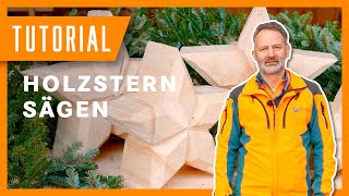 DIY HolzStern mit der Motorsäge schnitzen  Weihnachtsdeko selber machen  BaySF [upl. by Norb4]