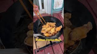 Twice Fried Chicken Wings shortvideo shorts chickenwings friedchicken wow delicious [upl. by Lavelle]