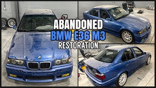 Restoring An ABANDONED BMW E36 M3 Bought at Auction  MAD DETAILING [upl. by Tanny709]