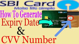 How To Generate SBI Credit Card Expiry Date amp CVV Online  SBI Virtual Credit Card Launched 🔥🔥🔥 [upl. by Hutton]