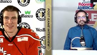 Wheeling Nailers Postgame Interview 123122 [upl. by Ydok676]