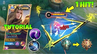 FULL TUTORIAL LANCELOT BEST ONE SHOT BUILD 2024  easy rank up [upl. by Yelsnit]