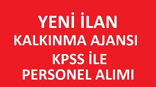 KALKINMA AJANSI YÜKSEK MAAŞ İLE PERSONEL ALIMI  KALKINMA AJANSI BAŞVURU ŞARTLARI kpss2024 [upl. by Gilberto210]