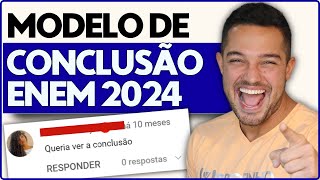 MODELO DE CONCLUSÃO ENEM 2024  PROFINHO da REDAÇÃO [upl. by Codel511]