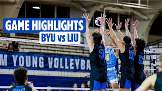 BYU Volleyball vs Long Island University Game Highlights 2023 [upl. by Reginald53]