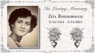 Zita Roseborough  Memorial Service [upl. by Sexton]