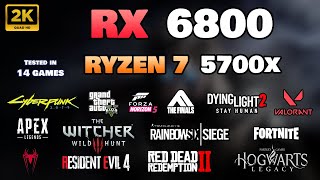 RX 6800  Ryzen 7 5700x  Test in 14 Games  1440p  All Settings Tested [upl. by Htyderem225]