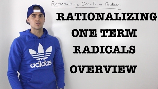 MCV4U 11  rationalizing one term radicals overview  calculus [upl. by Cressida]