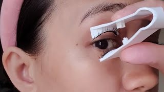 How to put magnetic eyelashes 1st time trying [upl. by Caitlin]