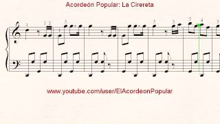 Partitura de Acordeón La Cirereta [upl. by Meehaf]