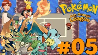 lets play POKÉMON ASH ORANGE LEAGUE I defeat gym leader rudy and charizard defeat the poliwrath‼️ [upl. by Uziel]