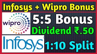 Infosys  Wipro Bonus Declared 🚨 Stocks Declared High Dividend Bonus amp Split With Ex Dates [upl. by Dorolice]