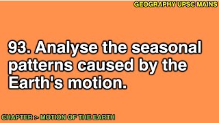 293 Seasonal Patterns from Earths Motion  Analyzing Global Changes [upl. by Nemzaj]