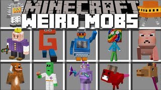 Minecraft INSANE WEIRD MOBS MOD  FIGHT AND DEFEND AGAINST WEIRD MOBS Minecraft Mods [upl. by Adniroc]