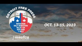 Live from Detroit Free Press Marathon finish Line in downtown Detroit [upl. by Lrac]