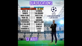 Pronostics Foot Qualifications Champions League Fenebahce Lille 13 Août [upl. by Akilaz]