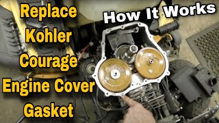 How To Replace The Engine Cover Gasket On A Kohler Courage  with Taryl [upl. by Oflodur711]