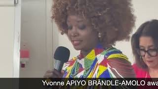 Yvonne APIYO BRÄNDLEAMOLO receives Humanist Engagement Award [upl. by Ardiek]