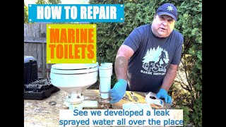 Marine Toilet Repair lfs go2marine boat boating toilet [upl. by Carpet622]