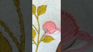 Pretty Hand Embroidery Flower Design embroidery [upl. by Nylirehs976]