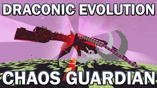 CHAOS GUARDIAN BOSS FIGHT TUTORIAL  DRACONIC EVOLUTION MOD MINECRAFT 1165 [upl. by Aivatnwahs]