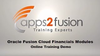 Oracle Fusion Cloud Financials Modules GL FA CM AR AP Online Training Demo [upl. by Nillok]