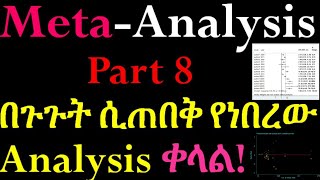 Systematic Review and MetaAnalysis Performing MetaAnalysis Part 8 Interesting Video in Amharic [upl. by Thorrlow]