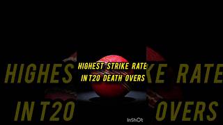 Highest strike rate in T20 death overs shortsfeed cricket cricketshorts [upl. by Adalai]