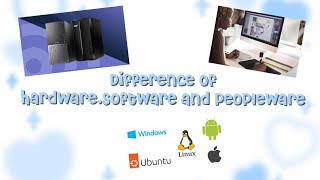 DIFFERENCE OF HARDWARESOFTWARE AND PEOPLEWARE  INTCOMP GROUP 5 IDINS [upl. by Andy]