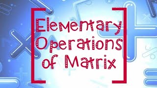 Elementary Operations of Matrix malayalam StudentsCornerMalyalam [upl. by Alten]