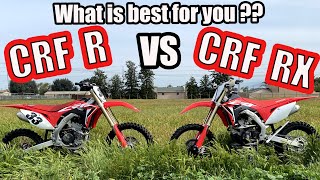 CRF250RX VS CRF250R [upl. by Ahsimac364]