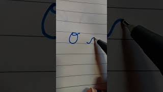 How to write O in Cursive youtubeshorts trending [upl. by Dunham414]