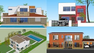 5 MODELOS DE casas Modernas de 2 pisos [upl. by Hassadah]