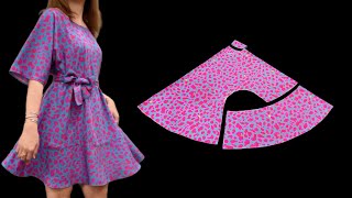 ✂️ Cut and sew simple and beautiful summer dresses  Easy sewing project for beginners [upl. by Aramal467]