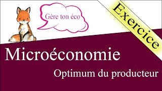 Microéconomie  Résoudre un Lagrangien pour trouver les facteurs optimaux de production [upl. by Bullion]