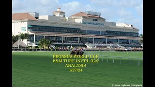 PEGASUS WORLD CUP FampM TURFG2 ANALYSIS  12724 [upl. by Leahcimnaj]