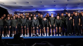 Presentazione Napoli a Dimaro 💙 Ecco la squadra 20242025 Conte infiamma la piazza [upl. by Enailuj]