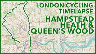 Hampstead Heath amp Queens Wood  London Cycling Timelapse [upl. by Nilok941]