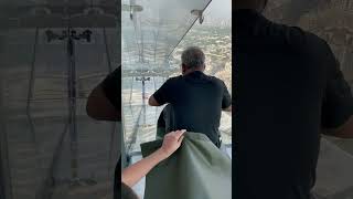 Sky Glass Slide Experience  Sky Views Dubai [upl. by Medovich]