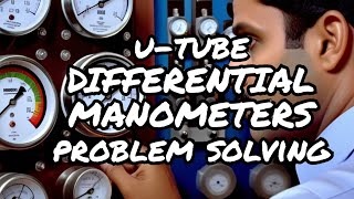 U  Tube Differential Manometer Problem Solving  Manometers  Types of Manometers  Telugu Lecture [upl. by Gaudet]