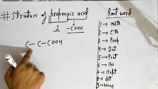 structure of propanoic acid class 10 [upl. by Osric]