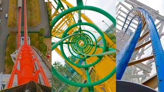 Every Roller Coaster at Nagashima Spaland Amusement Park Japan [upl. by Neffirg]