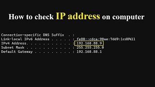 How to check IP address on computer [upl. by Dorkus]