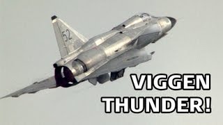 SAAB 37 Viggen Luchtmachtdagen Volkel 2013 [upl. by Anig339]