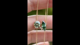 BlueGreen Diamond Necklaces [upl. by Haland52]