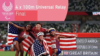 4x100m Universal Relay  Final  Athletics  Tokyo 2020 Paralympic Games [upl. by Tabina]