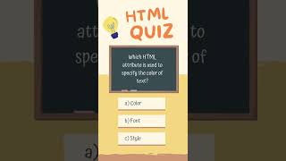 HTML Quiz htmlattributes html htmltag coding shorts [upl. by Seuqram]